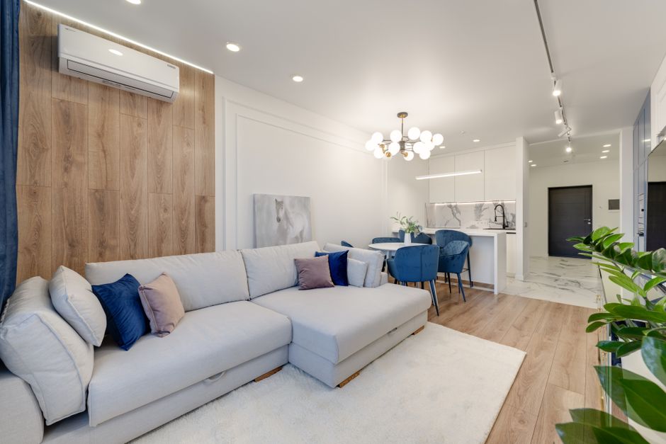 A comfortable, well-climate-controlled living room